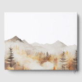 Livre d'hôtes Mariage moderne Cabine rustique (Verso)