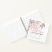 Livre d'hôtes Mariage moderne Dusty Rose Florals (Intérieur)