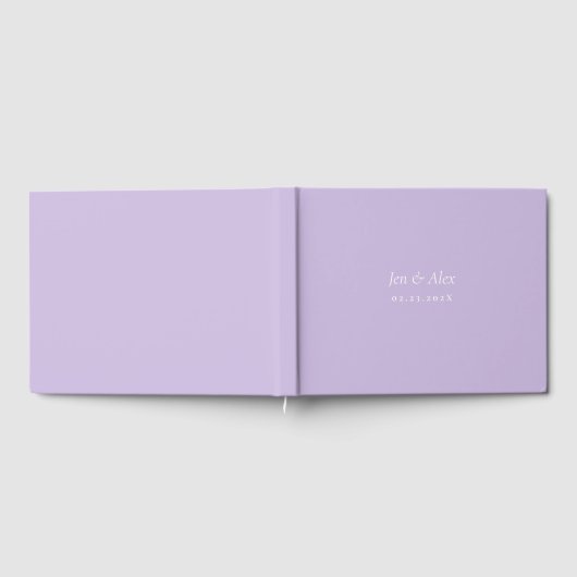 Livre d'hôtes Mariage moderne violet (Complet)
