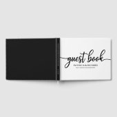 Livre d'hôtes mariage Noir Blanc Chic Calligraphie (Complet)