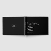 Livre d'hôtes Mariage noir classique moderne (Complet)