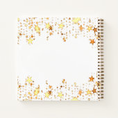 Livre d'hôtes mariage or blanc étoiles élégant (Dos)