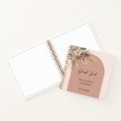 Livre d'hôtes mariage rose arche taupe rose (Intérieur)