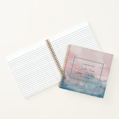 Livre d'hôtes Mariage rose et bleu Aquarelle (Intérieur)