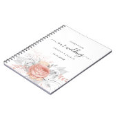 Livre d'hôtes mariage rose or fleuri or argent (Côté gauche)