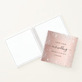Livre d'hôtes mariage rose or or argent parties sc (Intérieur)