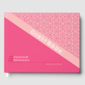 Livre d'hôtes Mariage rouge Rose géométrique (Recto)