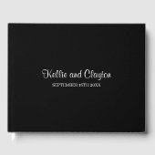 Livre d'hôtes Mariage simple noir (Recto)