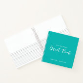 Livre d'hôtes Mariage Turquoise moderne (Intérieur)
