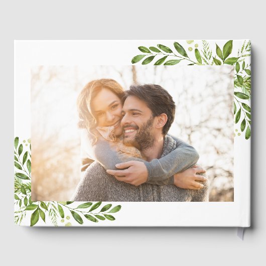 Livre d'hôtes Mariage vert, Verdure rustique (Verso)