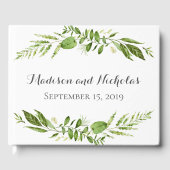 Livre d'hôtes Mariage vert, Verdure rustique (Recto)