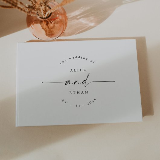 Livre d'hôtes minimaliste moderne pour Mariage