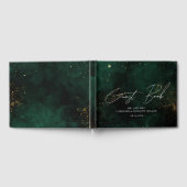 Livre d'hôtes Modern Green Black Aquarelle magique (Complet)