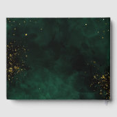 Livre d'hôtes Modern Green Black Aquarelle magique (Verso)