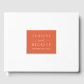 Livre d'hôtes moderne Burnt Orange Mariage (Recto)