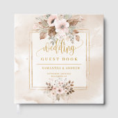 Livre d'hôtes Neutral Blush et Gold Boho Mariage (Recto)