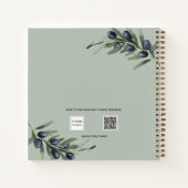 Livre d'hôtes olivier feuille mariage de verdure (Dos)