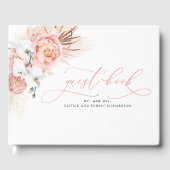 Livre d'hôtes Pampas Grass Pink Mariage (Recto)