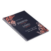 Livre d'hôtes Personnalisable Coral et Mariage Ble (Côté Droit)