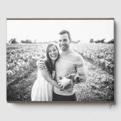 Livre d'hôtes personnalisé Brown Mariage de luxe (Verso)