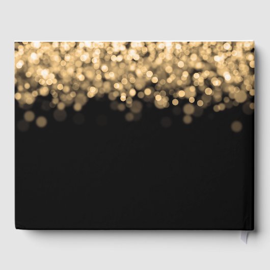 Livre d'hôtes Quinceanera Gold Lights (Verso)