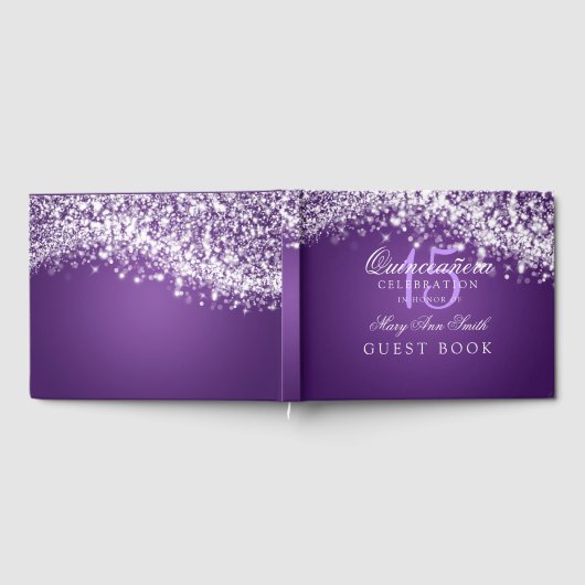 Livre d'hôtes Quinceanera Party Sparkling Wave Pur (Complet)