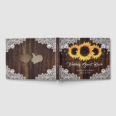 Livre d'hôtes Rustic Wood and Lace Sunflower Maria (Complet)