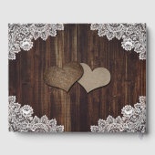 Livre d'hôtes Rustic Wood and Lace Sunflower Maria (Verso)