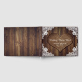 Livre d'hôtes Rustic Wood et Lace Mariage (Complet)