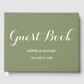 Livre d'hôtes Sage Green Mariage (Recto)