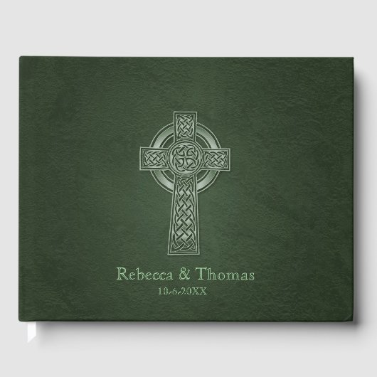 Livre d'hôtes traditionnel irlandais Celtic Cross  (Recto)