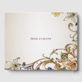 Livre d'hôtes White Gold Floral (Verso)