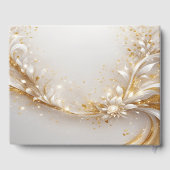 Livre d'hôtes White Gold Floral (Verso)