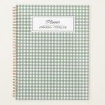 Livre d'idées personnalisées Plaid Vert mignon<br><div class="desc">Cute Green Plaid Livre d'idées familiales personnalisées</div>