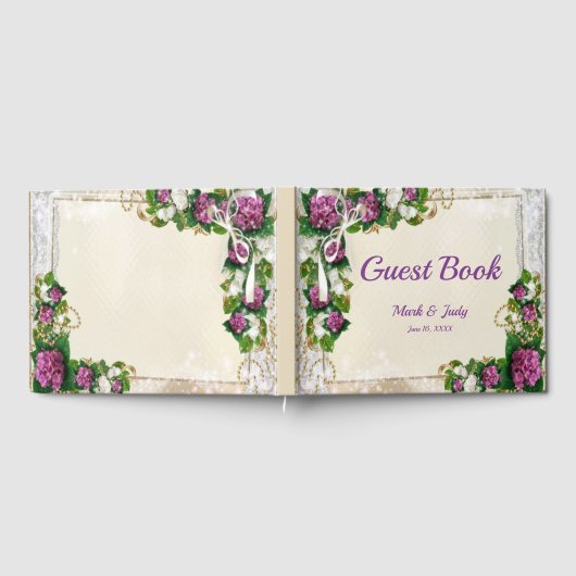 Livre D'Invitation De L'Hydrangée Violette Et Du M (Complet)