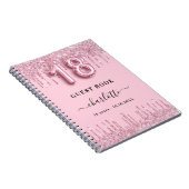 Livre d'invité 18e anniversaire rose parties scint (Côté Droit)