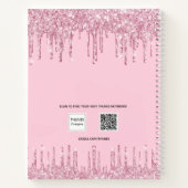 Livre d'invité 18e anniversaire rose parties scint (Dos)