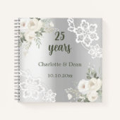 Livre d'invité 25e anniversaire mariage florale d' (Devant)