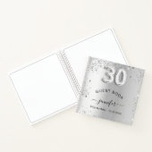 Livre d'invité 30e anniversaire argent nom de part (Intérieur)