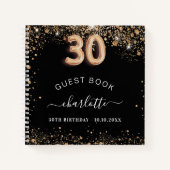 Livre d'invité 30e anniversaire noir or parties sc (Devant)