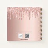 Livre d'invité 30e anniversaire rose gouttes parti (Dos)