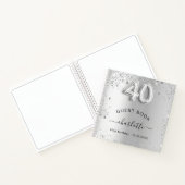 Livre d'invité 40e anniversaire argent nom de part (Intérieur)