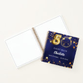 Livre d'invité 50e anniversaire marine bleu or éto (Intérieur)
