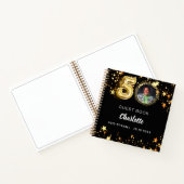 Livre d'invité 50e anniversaire noir étoiles d'or  (Intérieur)