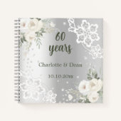 Livre d'invité 60e anniversaire mariage florale d' (Devant)