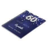 Livre d'invité 60e anniversaire marine bleu argent (Côté gauche)