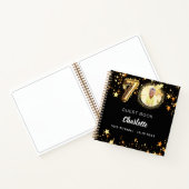 Livre d'invité 70e anniversaire noir étoiles d'or (Intérieur)
