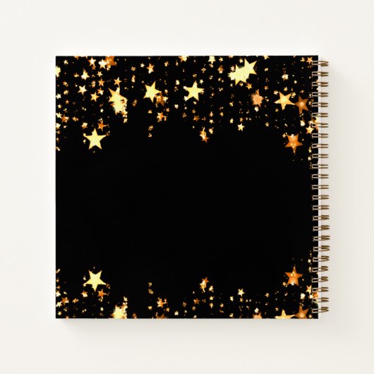 Livre d'invité 70e anniversaire noir étoiles d'or  (Dos)