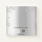 Livre d'invité 90e anniversaire argent nom de part (Dos)