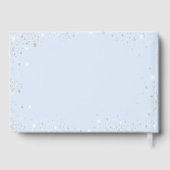 Livre d'invité 90e anniversaire bleu clair argent (Verso)